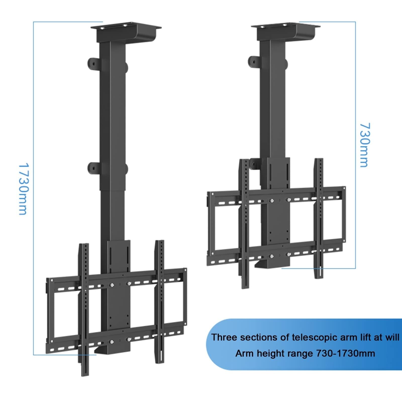 Soporte De Techo para TV Eléctrico - Soporte De Piso para TV,Soporte para TV Telescópico De Elevación Automática De Altura Ajustable,con Control Remoto,Se Adapta A Televisores De 32 A 75