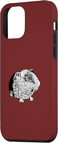 Miniatura 2 de iPhone 12 mini Black and white drawing - guinea pig Case