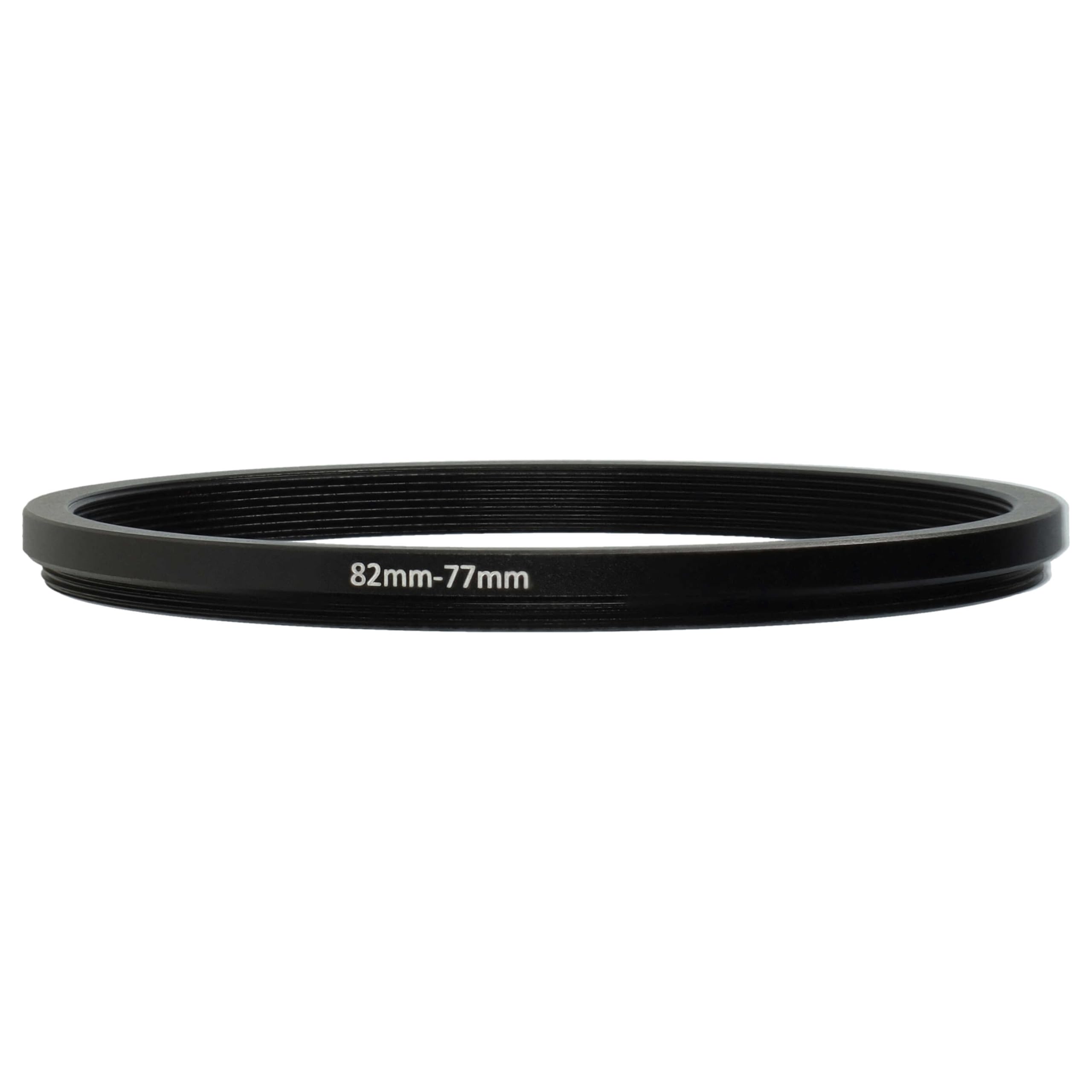 vhbw Step Down Adapter Ring Adapter filtra 82mm-77mm czarny pasujący do aparatu Agfa, Agfaphoto, Canon, Casio, Fujifilm, Kodak, Minolta, Nikon, Olympus