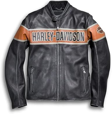 FAMFALCON Men's Harley-D Biker Leather Jacket | Motorcycle Leather