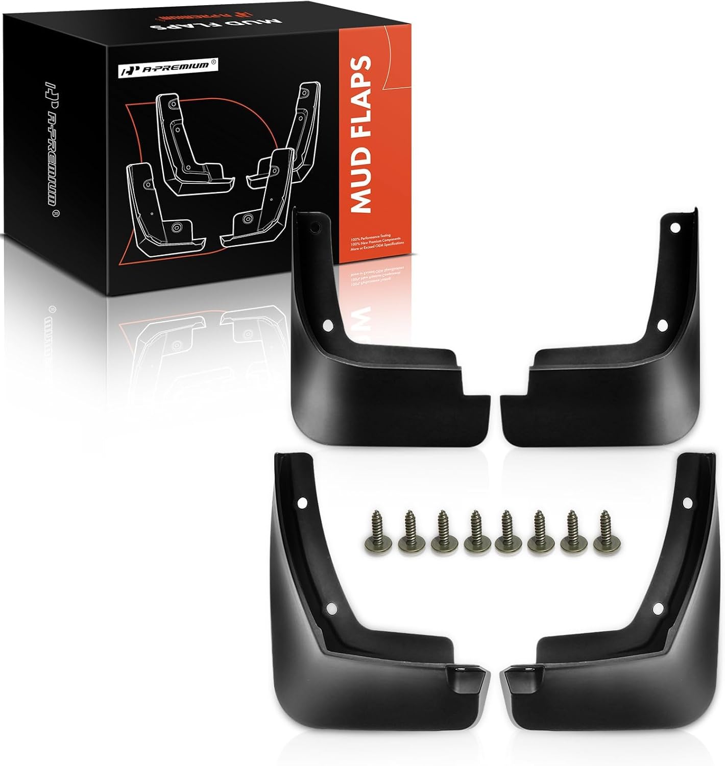 A-Premium Mud Flaps Compatible with Hyundai Elantra 2021 2022 2023, No Drilling Required Mud Guards with Hardware Accessories, Set of 4 Front and Rear