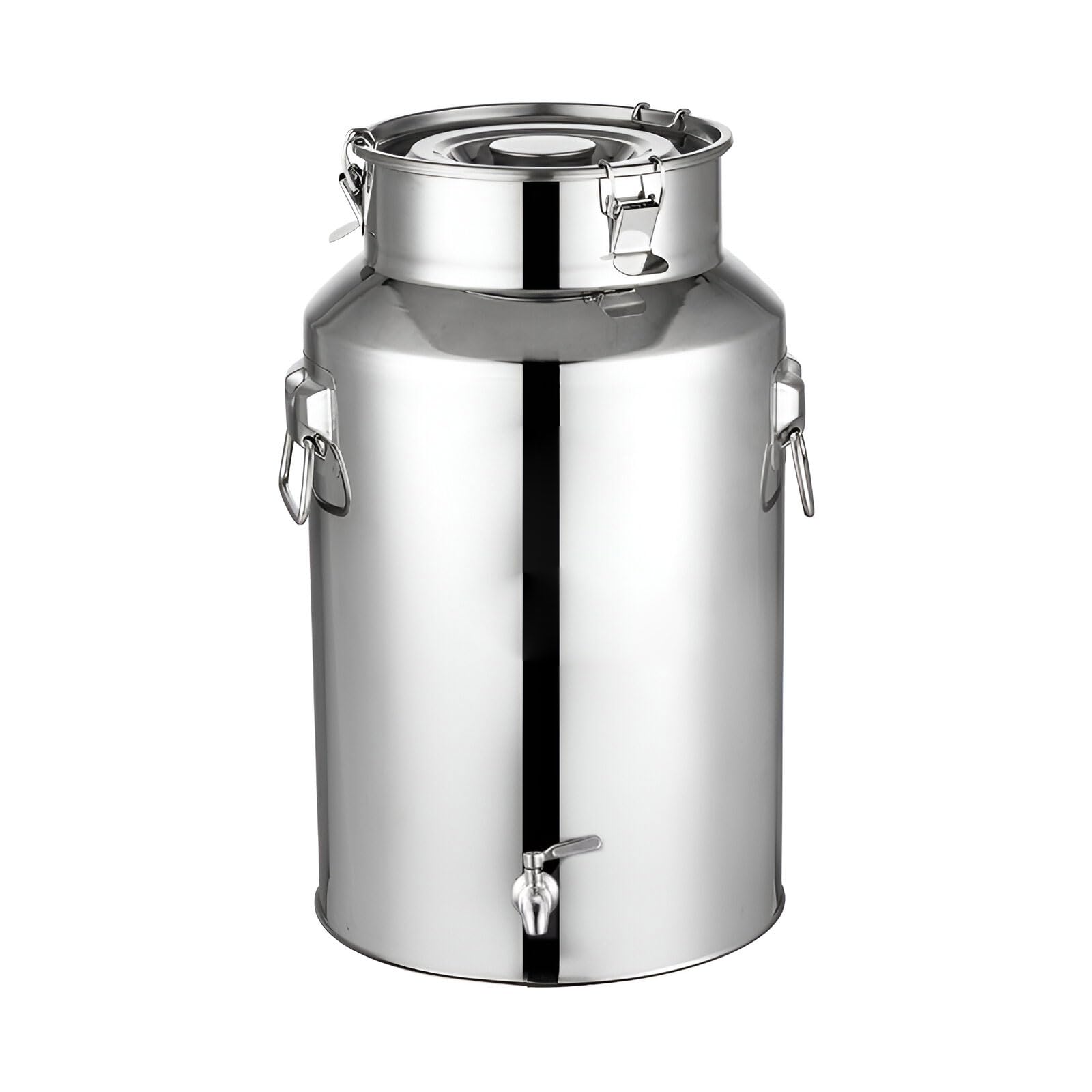 Générique Pichet à Lait en Acier Inoxydable 24 L avec Robinet – Seau hermétique pour Lait, vin, Huile – Récipient Durable de qualité Alimentaire, idéal pour Un Usage Domestique ou Commercial