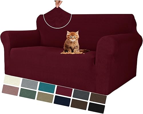 Miniatura 44 de MAXIJIN Fundas para sofá de 3 cojines (71"-91"), funda elástica de 1 pieza para sofá, protector de muebles con parte inferior elástica para niños y