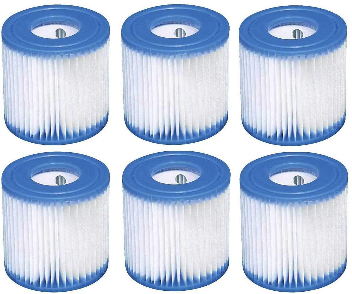 Cartouche filtrante type H Intex contre l'eau trouble de piscine, pack économique de 6
