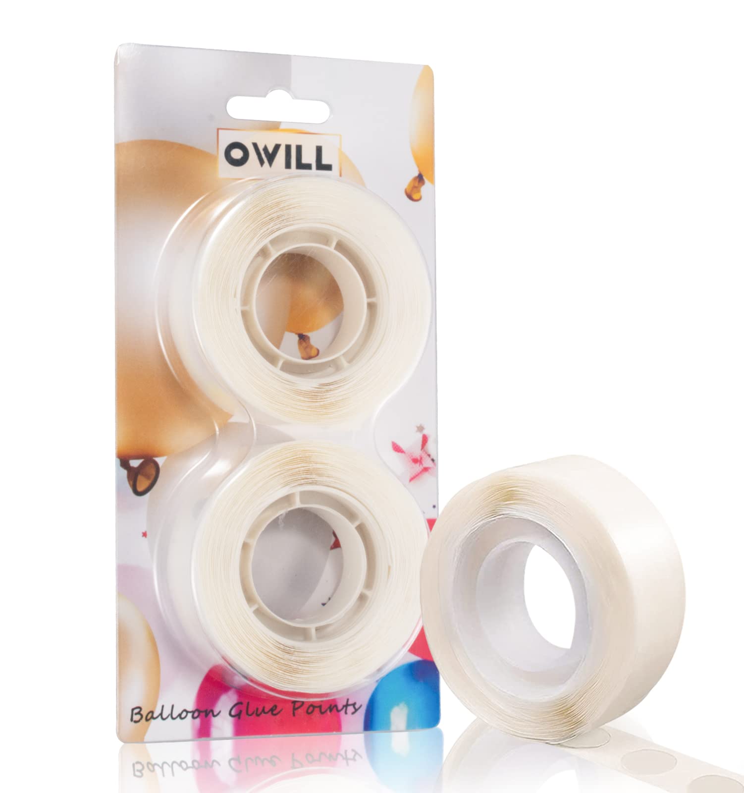 OWill 500 Piezas Puntos de Pegamento de Globos,Extraíble Cinta Adhesiva de Doble Cara para Bodas,Cumpleaños,fiestas,manualidades, scrapbooking Craft