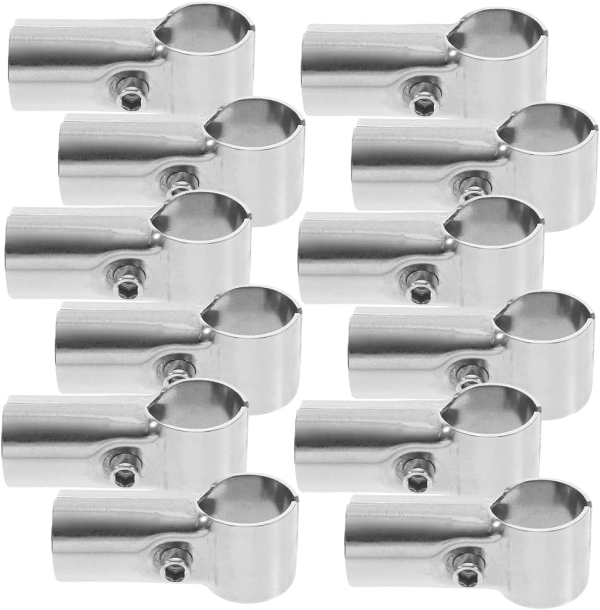 12pcs Stainless Steel Pole Clamps End Rail Connectors for Fencing Easy Installation Wear-resistant Accessories