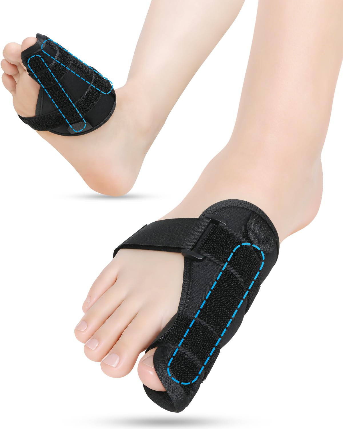 Photo 1 of snqqmtt Big Toe Splint Brace with 2 Aluminum Plates