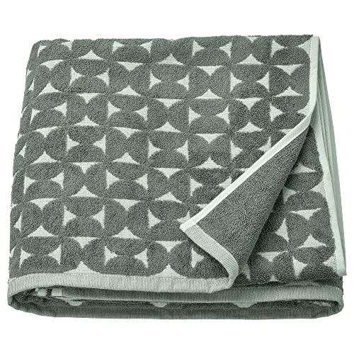 Drap de bain Ikea ÄNGSNEJLIKA gris/vert 100 x 150 cm serviette de douche XL - 2