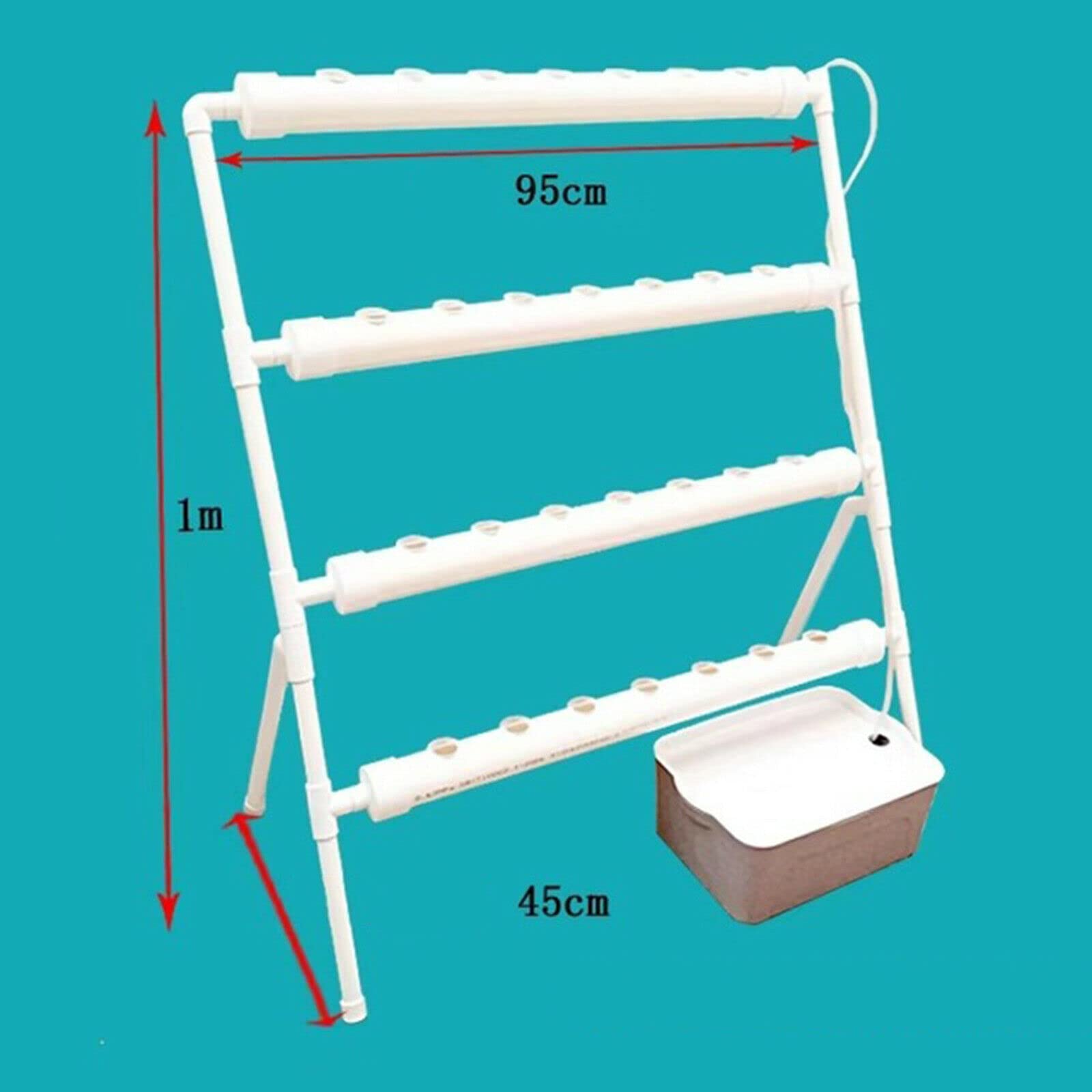 Hydroponic Site Tubos, Kit Crecimiento 36 Agujeros Sistema hidropónico PVC-U, Sistema Cultivo hidropónico Herramienta Cultivo Verduras Kit Cultivo para casa, balcón, jardín