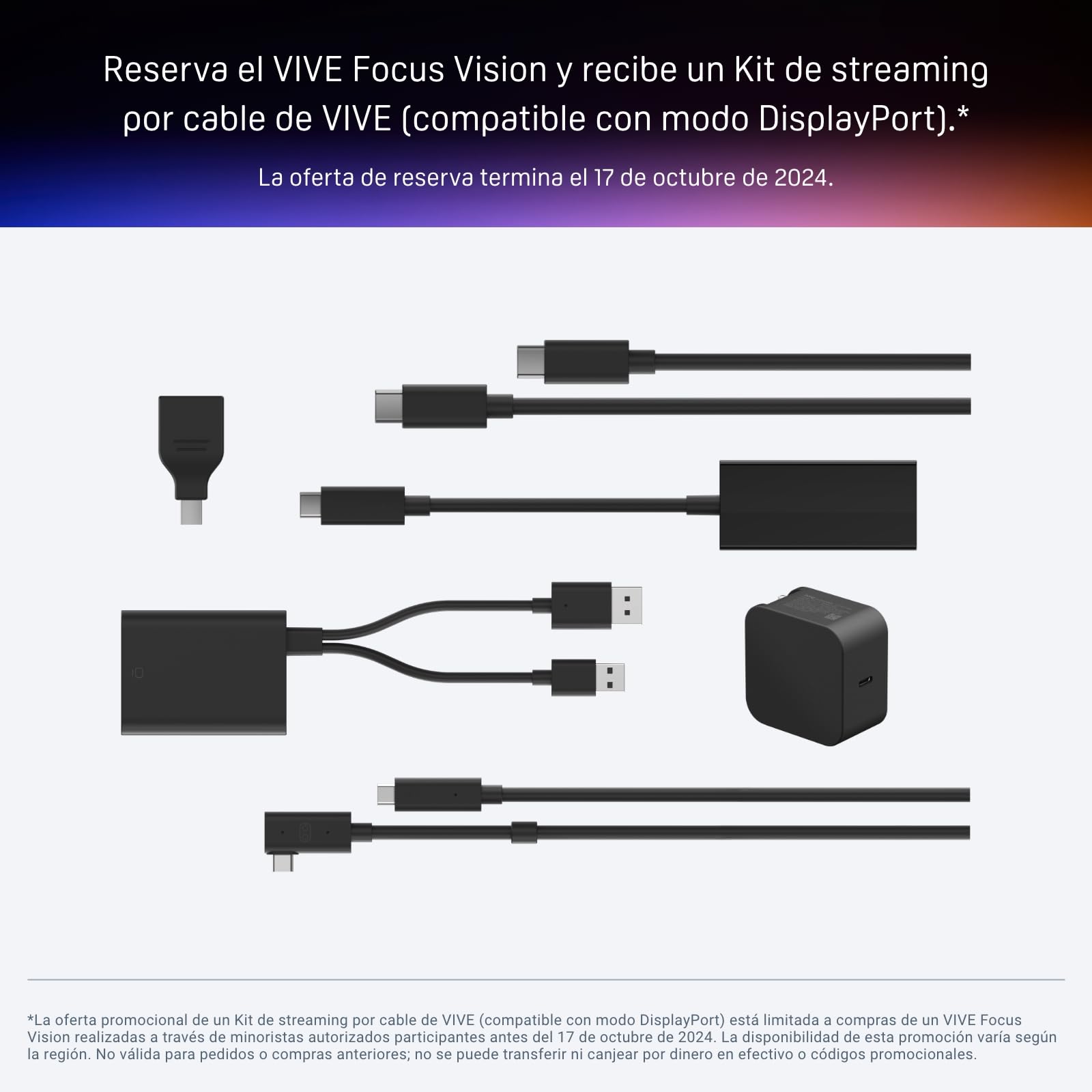 HTC Vive Focus Vision: Auriculares VR para PC y Realidad Mixta + Controladores, Negro, Compatible con el Modo DisplayPort, Compatible con Ordenador Personal, Vive OS