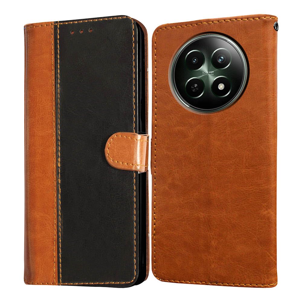 Amazon Brand- Solimo Flip Leather Mobile Cover (Soft & Flexible Back case) for Realme 12 5G / 13 5G / 12x 5G / C65 5G / Narzo 70x 5G / N65 5G (CamelBlack) (B0CXXJGZF5) Amazon Price History, Amazon Price Tracker