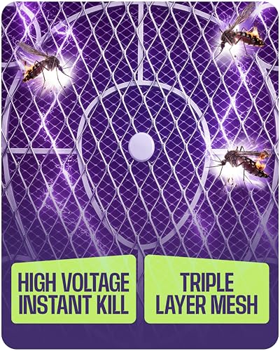 Image of Weird Wolf Mosquito Killer Racket with Bright LED Light | 3500V High Power | Detachable Charging Cable | 3-Layer Mesh | 6 Months Warranty