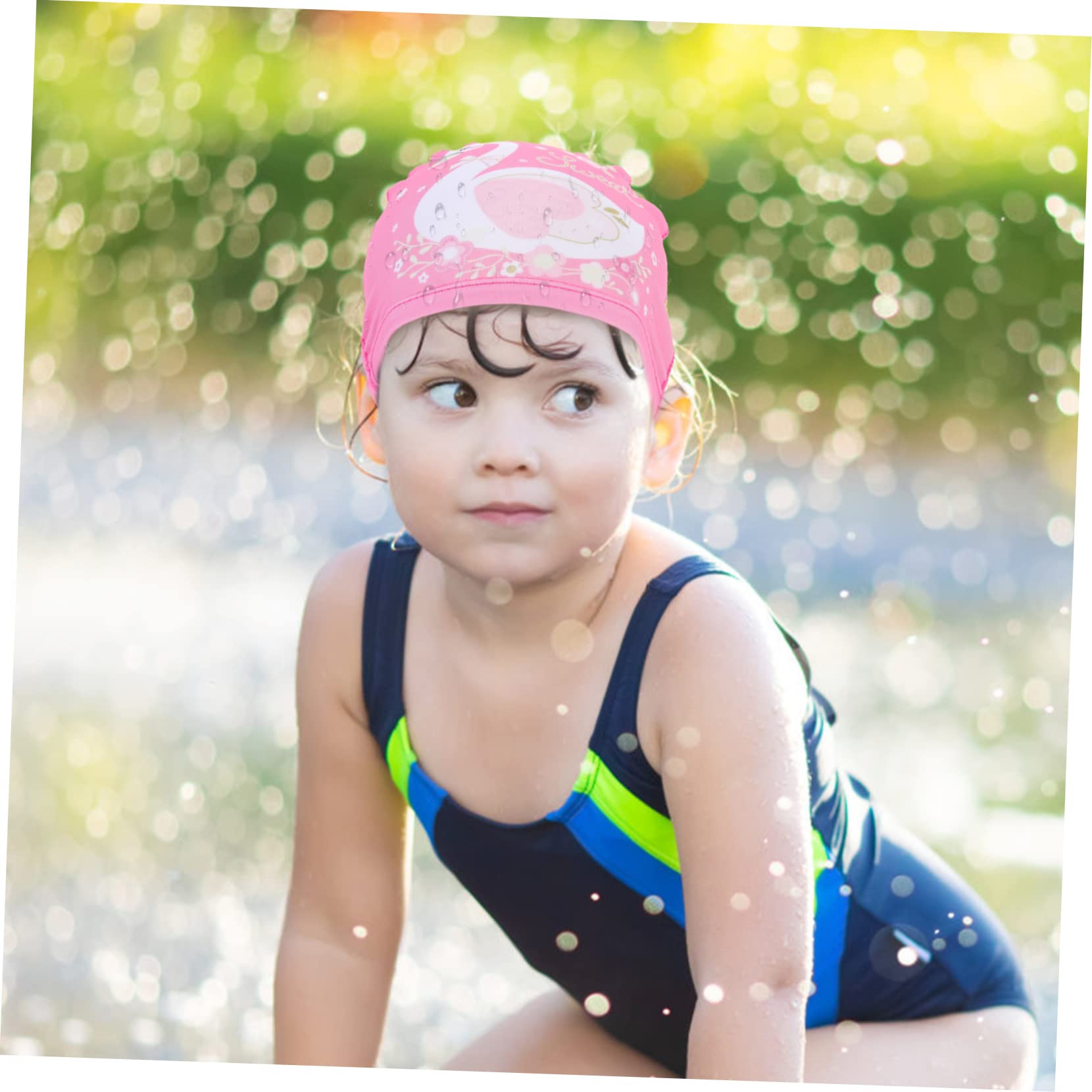 Toddmomy 4 Set Cuffie Per Cartoni Animati Poliestere Leggeri E Adatti Per Piscina E Protezione Per Facili Indossare E Togliere 3 Pezzi * 4