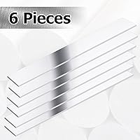 Vista 4 de Barra plana cuadrada de aluminio de 6 piezas, 1/8 pulgadas x 2 pulgadas x 12 pulgadas (12.008 in), placa plana de aluminio 6061 de uso general