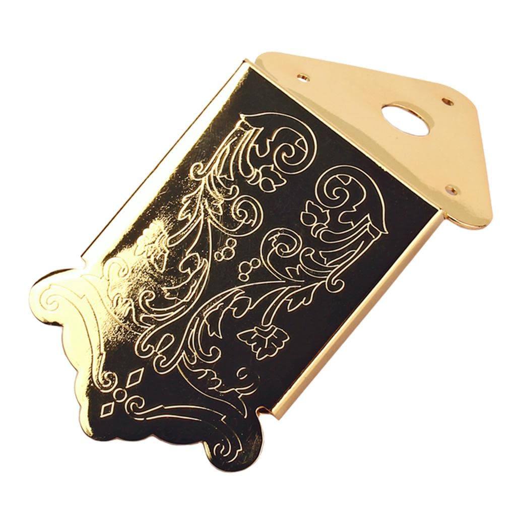 BNF® Mandolin Tailpiece Bridge 12 Hole Back For 3-6 Strings Cigar Box Guitar Golden-image-29