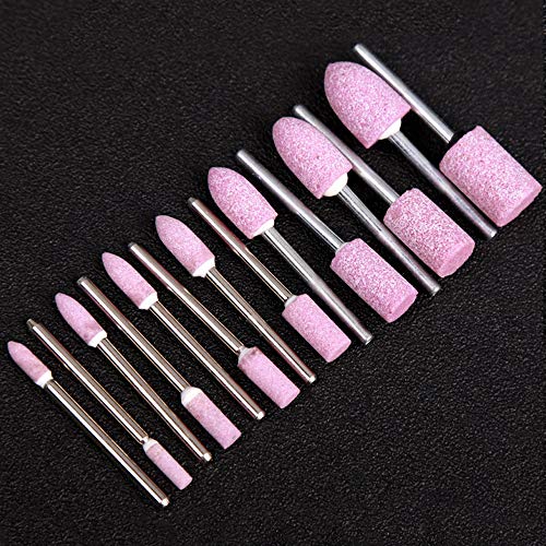 Oudtinx 10 Pcs 1/8 Shank Abrasive Mounted Stone Rotary Tool Grinding Wheels Bit Set for Dremel - Thumbnail 4
