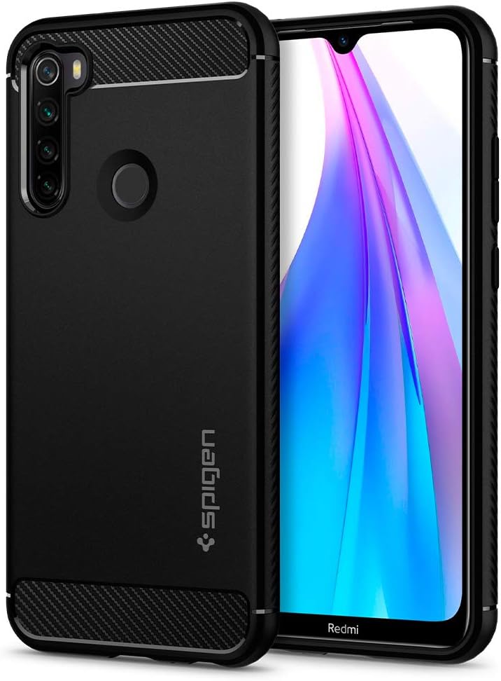 Spigen Rugged Armor Case Compatible with Redmi Note 8T - Matte Black