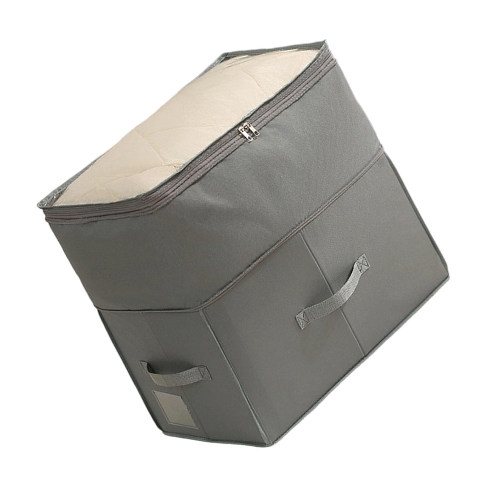 Jazuaiao Duty Oxford Cloth Storage Bin Foldable Design for Clothes Blankets Seasonal Item with Dustproof Lid Oxford Fabric Storage Bin