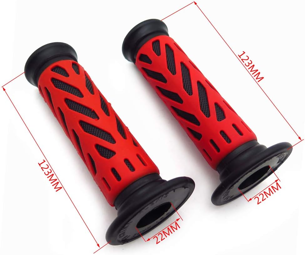 ATV WATERCRAFT Web Gel Style H Grips RED Compatible with ATV QUAD BOMBARDIER JET SKI ATV RECON RINCON Brute Force Prairie ATV BRUIN GRIZZLY KODIAK(7/8" BOTH SIDE)