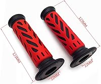 Vista 8 de HTTMT- (7/8" BOTH SIDE) Universal ATVs & PWC Rubber Comfort Grips- [Red] Compatible with 7/8" BOTH SIDE Motorcycle Hand Grips