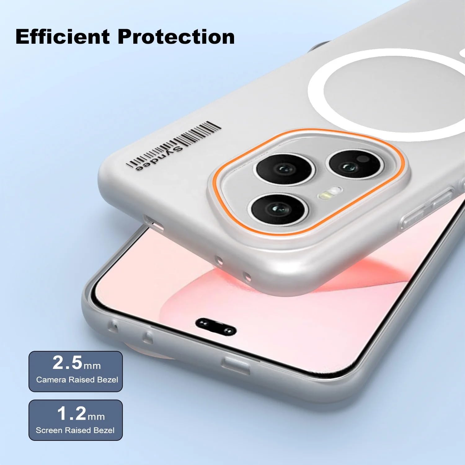 DL3 Mobilak Case Back Cover for Honor 400 Pro 5G, Sleek Frosted Translucent Back Only Compatible with Wireless Magnetic Accessories | Anti-Scratch Shockproof Phone Case (Black)