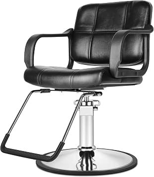 Funnylife Black Styling Salon Barber Chair Tattoo Chair