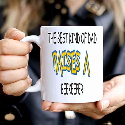 Miniatura 6 de Beekeeping Dad Gift - Hilarious Bee Farm Humor - Natural Multicolor Design - Ideal for Beekeeper Appreciation - 11 Oz White Ceramic Coffee Mug