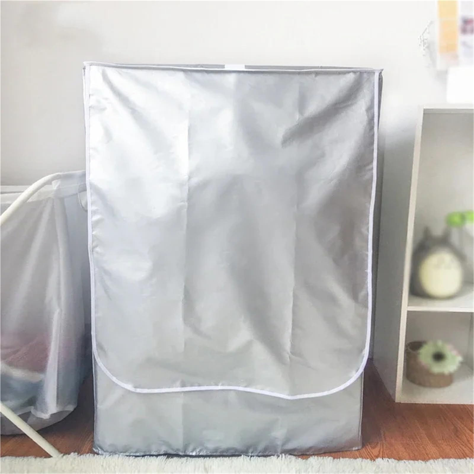 Housse en Oxford pour Lave-Linge, Housse de Machine à Laver 2 pièces argentée Plusieurs Tailles. Polyester.ou(M - 60x60x88cm)
