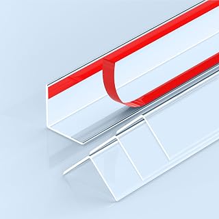 47.2" x 1.18" Wall Corner Protectors, 4PCS Clear Self-Adhesive Guards, Corner Guards & Edge Protector for Walls, Cabinet Doors, Edge Protector Trim, Easy to Install and Clean