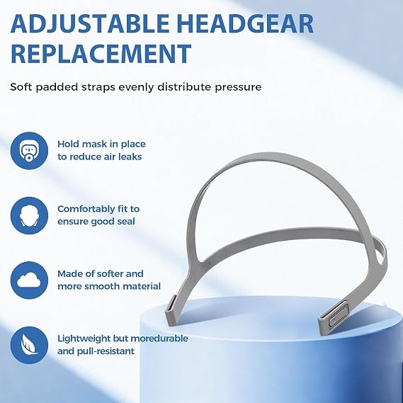 CPAP Mask, CPAP Nasal Pillow Mask Replacement Frame System with Headgear, FSA HSA Eligible, Includes Small, Medium, Large Cushions, Soft, Secure Seal to Reduce Pressure Points | CPAP Mask