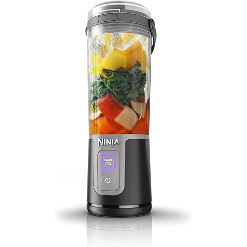 Ninja Blast 16 oz. Personal Portable Blender with Leak Proof Lid and Easy Sip Spout, Perfect for Smoothies, Cordless, USB-C Rechargeable, Dishwasher Safe Parts (Renewed) (Black)