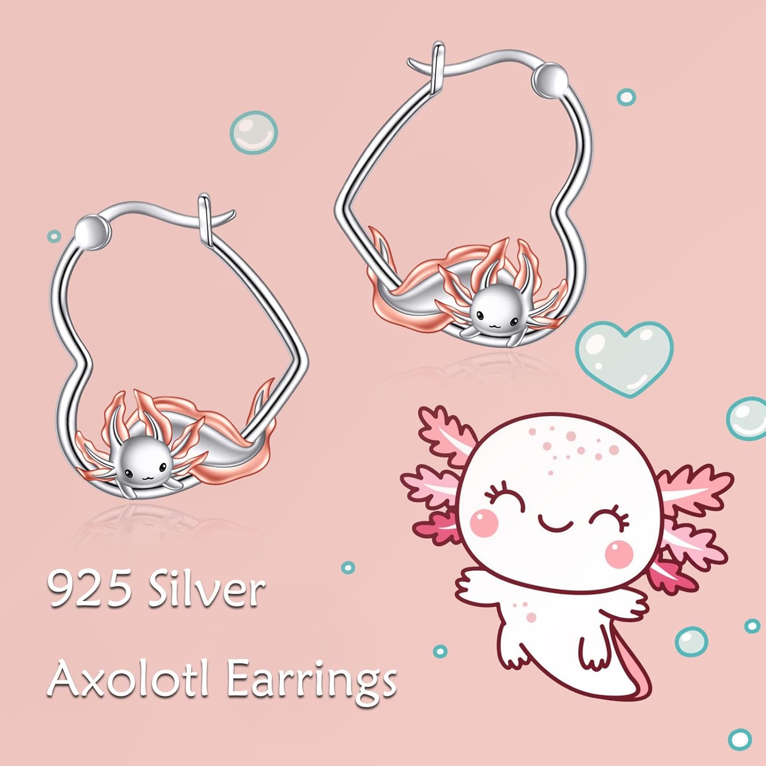 YFN Animal Earrings Sterling Silver Animal Heart Hoop Dangle Earrings Cute Jewelry Gifts for Women - Image 6