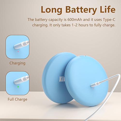 Miniatura 35 de Kintion Espejo de viaje con luz, espejo compacto de aumento 1X/10X, espejo LED recargable de 4 pulgadas, temperatura regulable de 3 colores, espejo