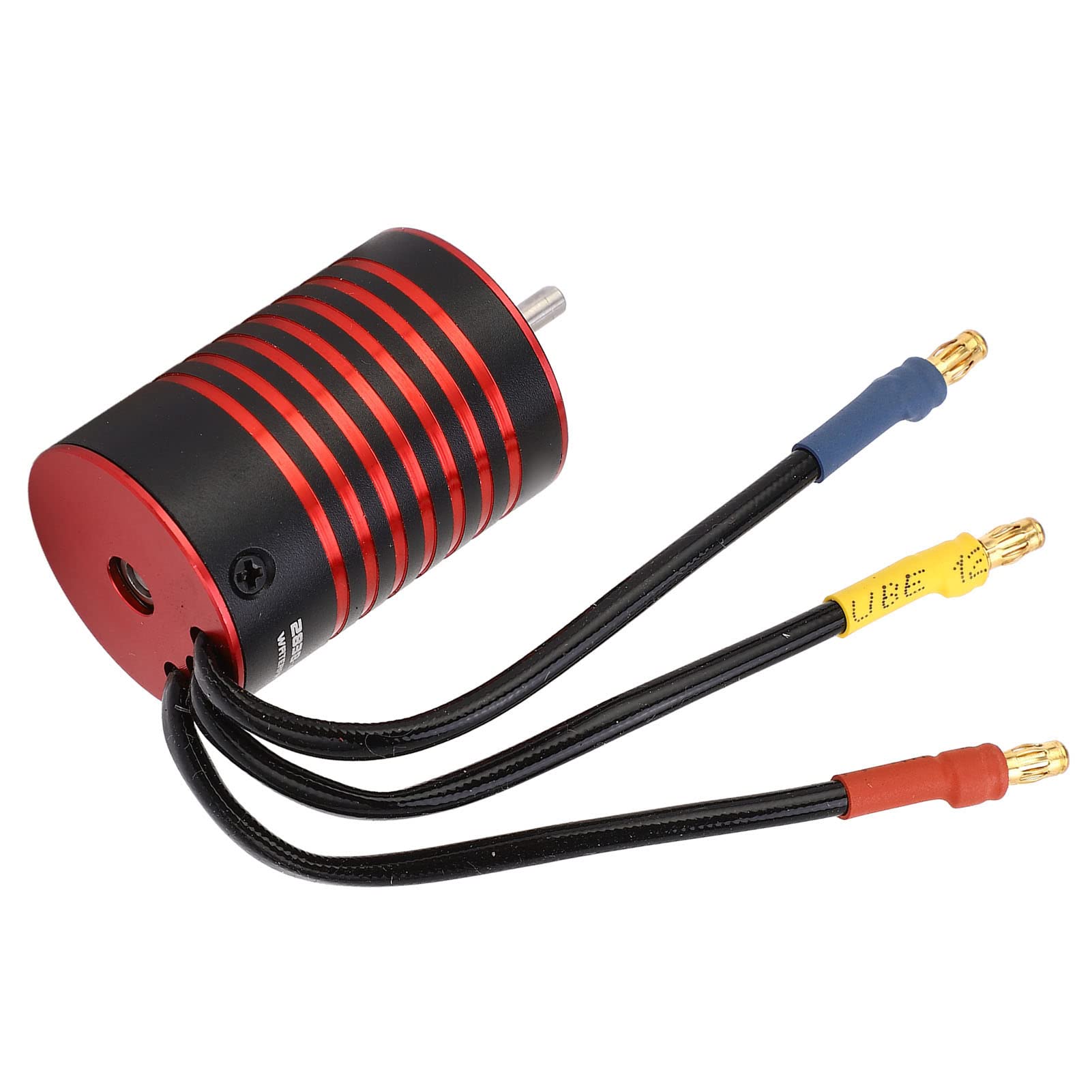 Brushless Motor RC Brushless Motor 2838 Brushless Motor, 4 Poles RC Brushless Motor 2838 Brushless Motor for 1/14 1/16 RC Car Part Black Red Propellers (4400KV)
