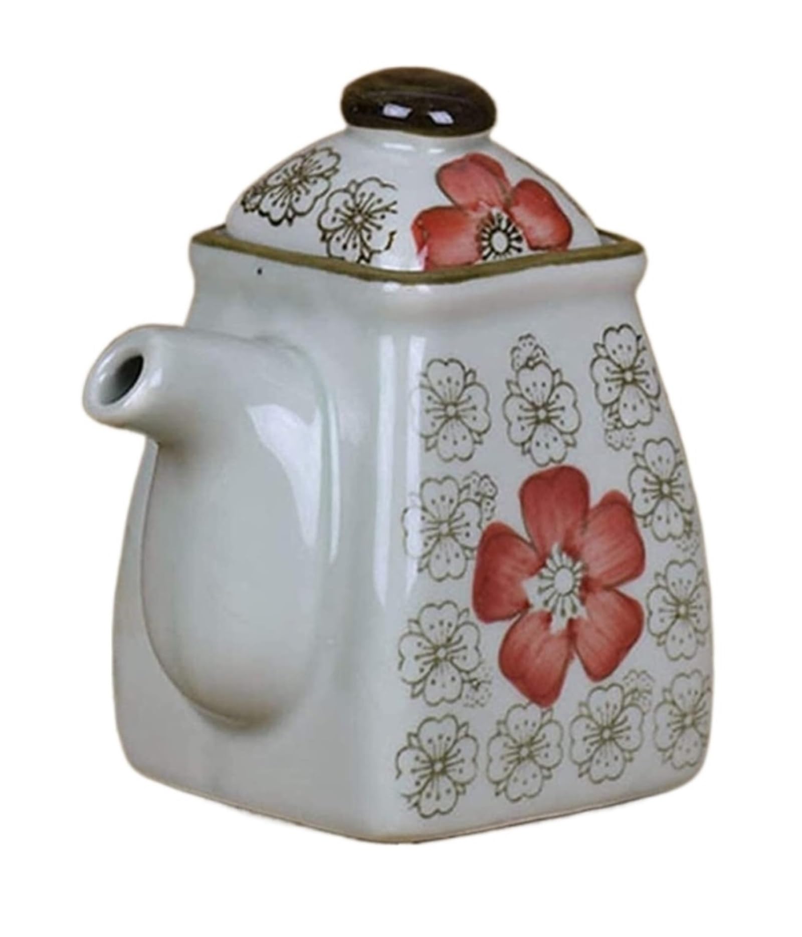 Dispenser in Ceramica per Olio, aceto e Salsa di soia, Piccole Bottiglie Vintage, Dispenser per condimenti liquidi a Prova di perdite