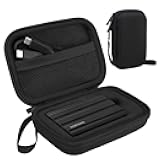 Hard Carrying Case for Samsung T7 Shield/Samsung T7 / Touch Portable Solid State Drives 500GB 1TB 2TB 4TB USB 3.2 External SSD Hard EVA Shockproof Storage Travel Bag, Black+Black