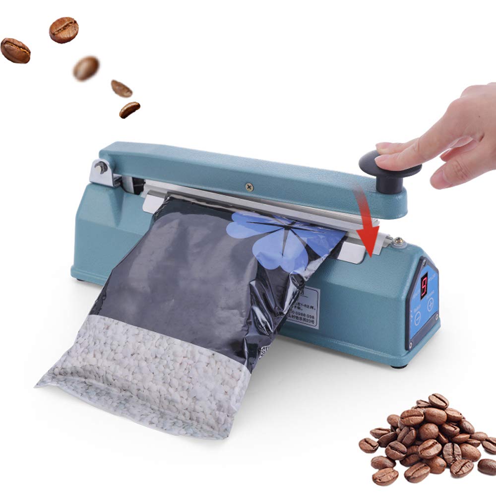 Hanchen Selladora Térmica 200/300/400mm Sellador de Bolsas de Plástico con Pantalla LED para Bolsa de PP PE Papel Kraft Textil no Tejido (Ancho de sellado: 3mm, Longitud de sellado: 200mm)