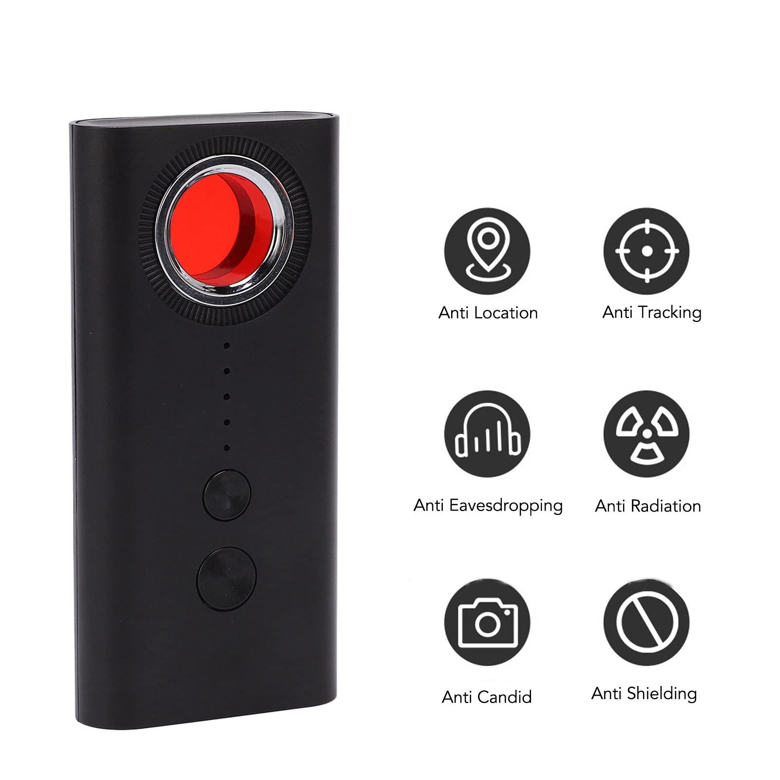 Camera Detector Multifunctional LED Hidden Camera Finder 6 Level Adjustment Bug GPS Finder Listening Device Detector 2