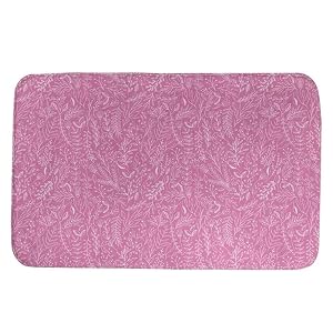 Luxurious 1 Piece Pink White Super Soft Bath Rugs For Bathroom Size 17 W x 24 L Non-Slip