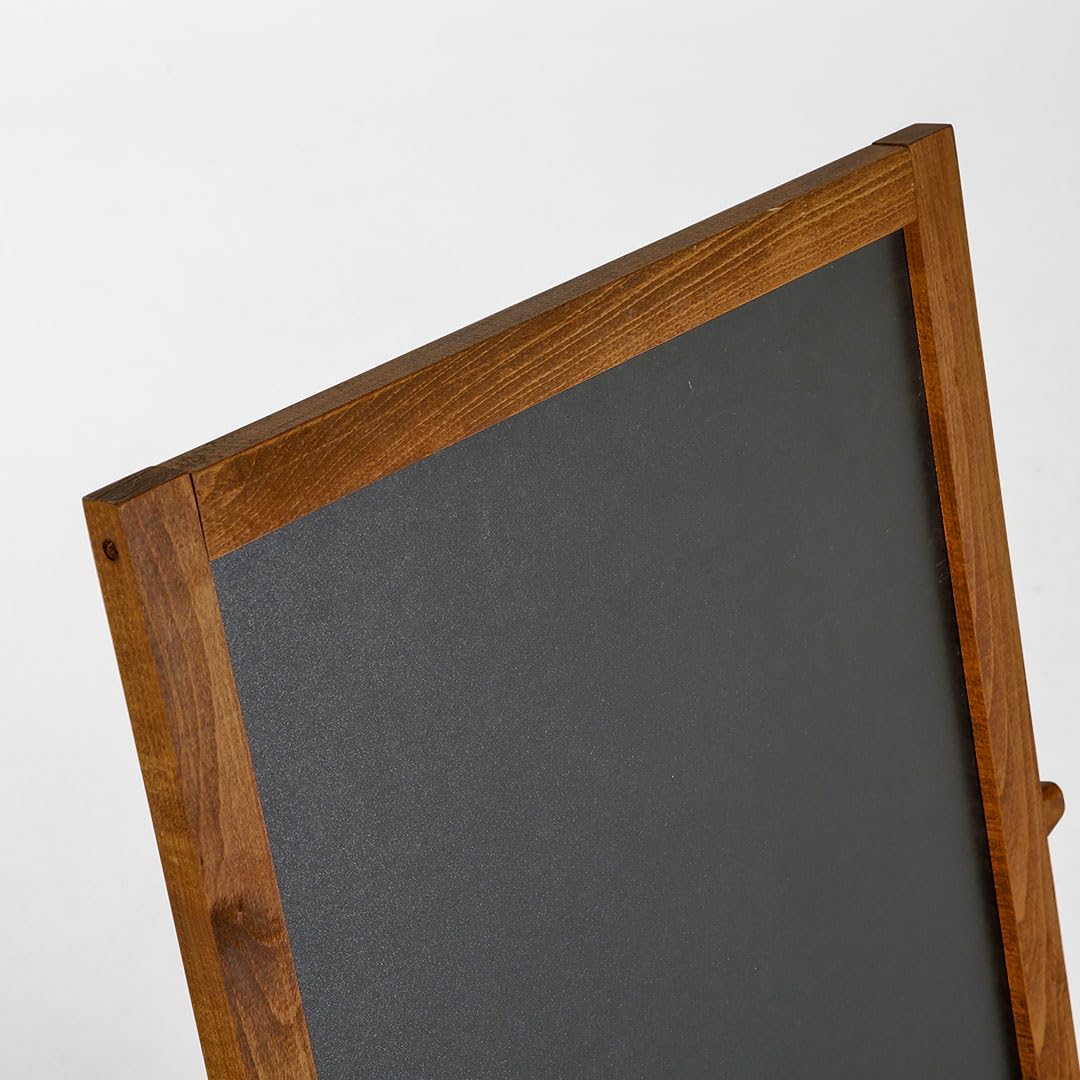 Danieli - Lavagna Cavalletto con Superficie Reversibile - Lavagna Nera Magnetica e Scrivibile e Cavalletto in Legno per Bar e Locali (44 x 137)