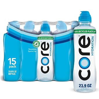 CORE Hydration Nutrient Enhanced Water - Ultra Purified with Electrolytes and Minerals - Perfectly Balanced Water, Mirrors your Bodys PH - 1 Pack 15 x 23.9 fl oz.