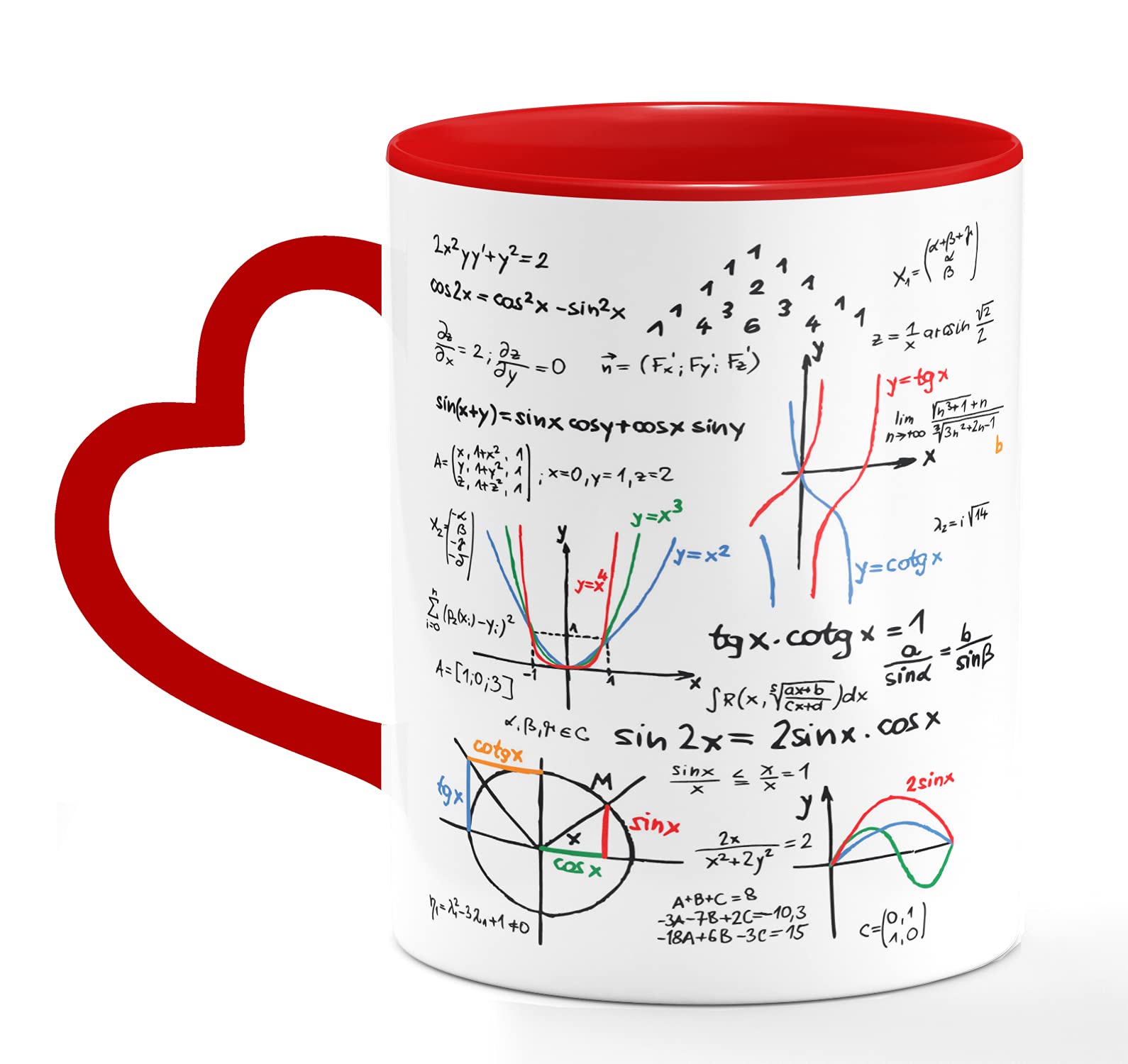 MAYA CREATION Math Calculations Printed Gift for Birthday Wife, Couple, Friends, Lover, Sister, Daughter, Beautiful Mug 11 Oz (Red Heart)
