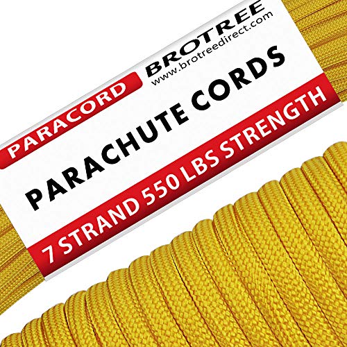 Brotree パラコード 4mm 7芯 テント ロープ ガイロープ ミルスペック 耐荷重250kg アウトドア キャンプ サバイバル固定用
