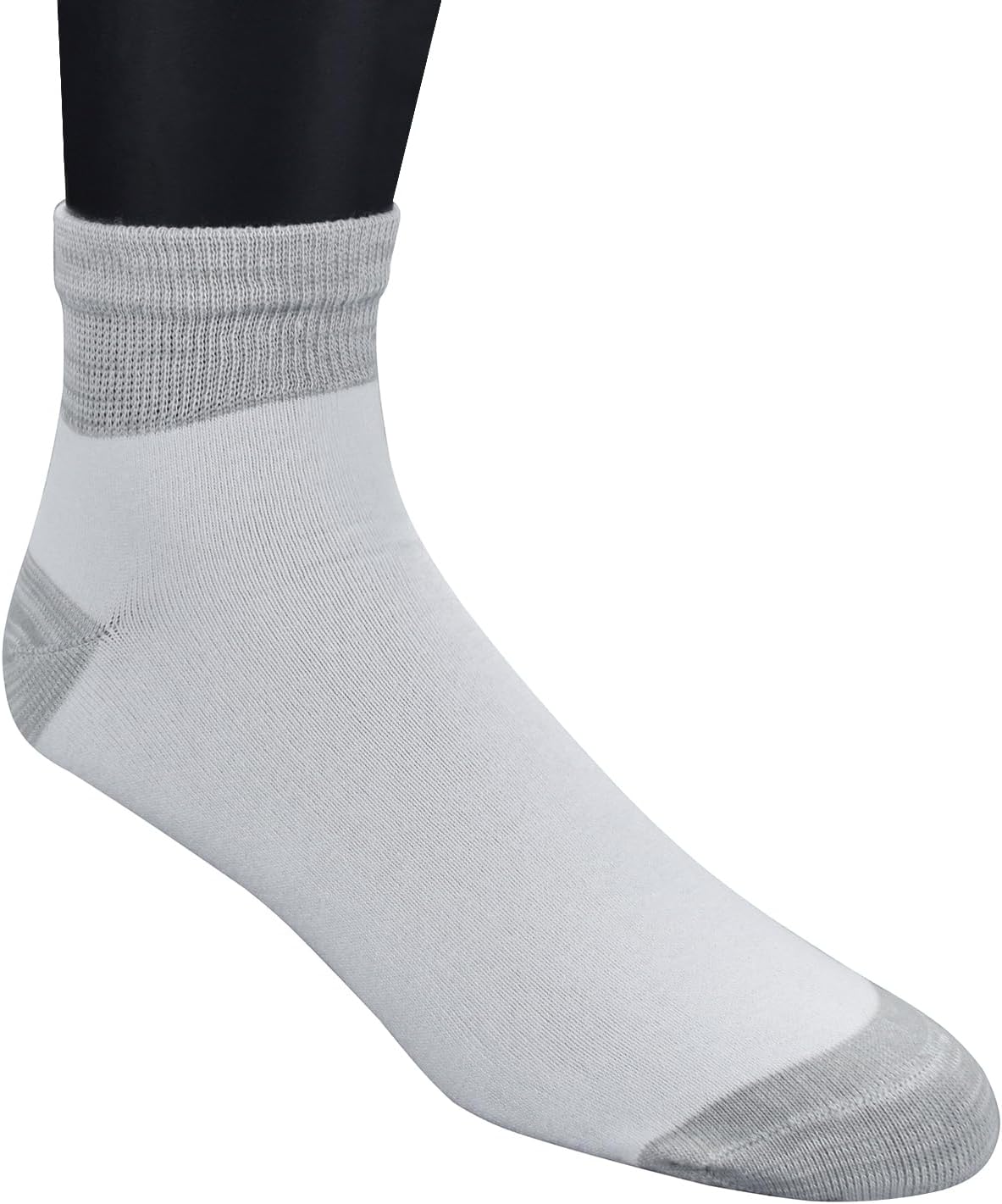 Yomandamor Mens Coolmax Ankle Wide Stretched Diabetic Socks with Seamless Toe,5 Pairs - Image 4