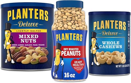 Miniatura 34 de PLANTERS Anacardos de sidra de manzana de 13 onzas + anacardos ligeramente salados de lujo, aperitivos de fiesta, proteína a base de plantas,