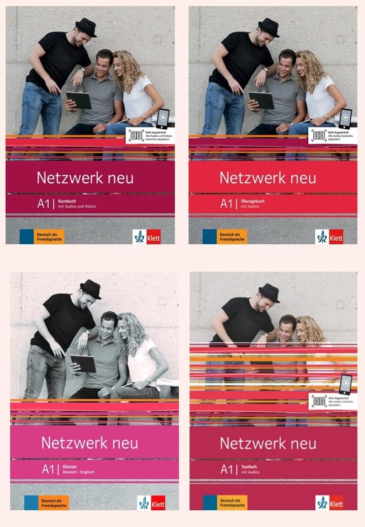 Set of 4 Books - Netzwerk Neu A1- Textbook+Workbook+Glossar+Testheft