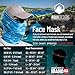 Aqua Design Fishing Hunting Masks Neck Gaiter: Men and Youth UPF 50+ Sun Mask Protection: Camo Face Cover Balaclava Bandana: Black Water size X-Large