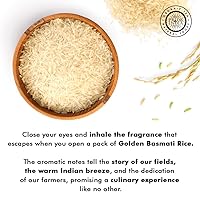 Vista 12 de Pride Of India - Arroz Basmati marrón extra largo - Grano saludable envejecido naturalmente, tarro de 3 libras