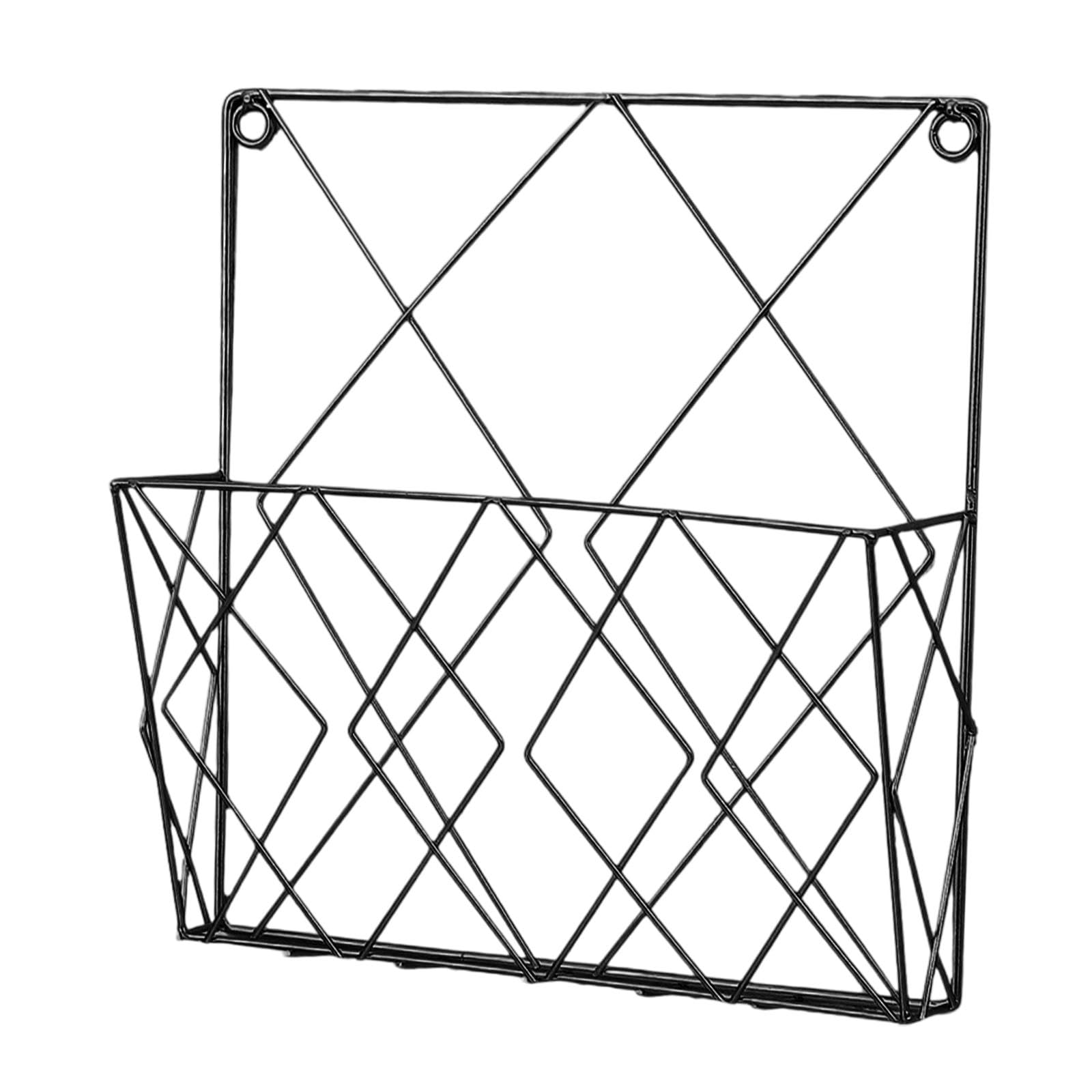 Revistero de Pared, Estante para Revistas, Librería de Hierro Forjado, Organizador de Archivos Moderno Y Sencillo, Soporte para Folletos para Decoraci, Negro, Individual