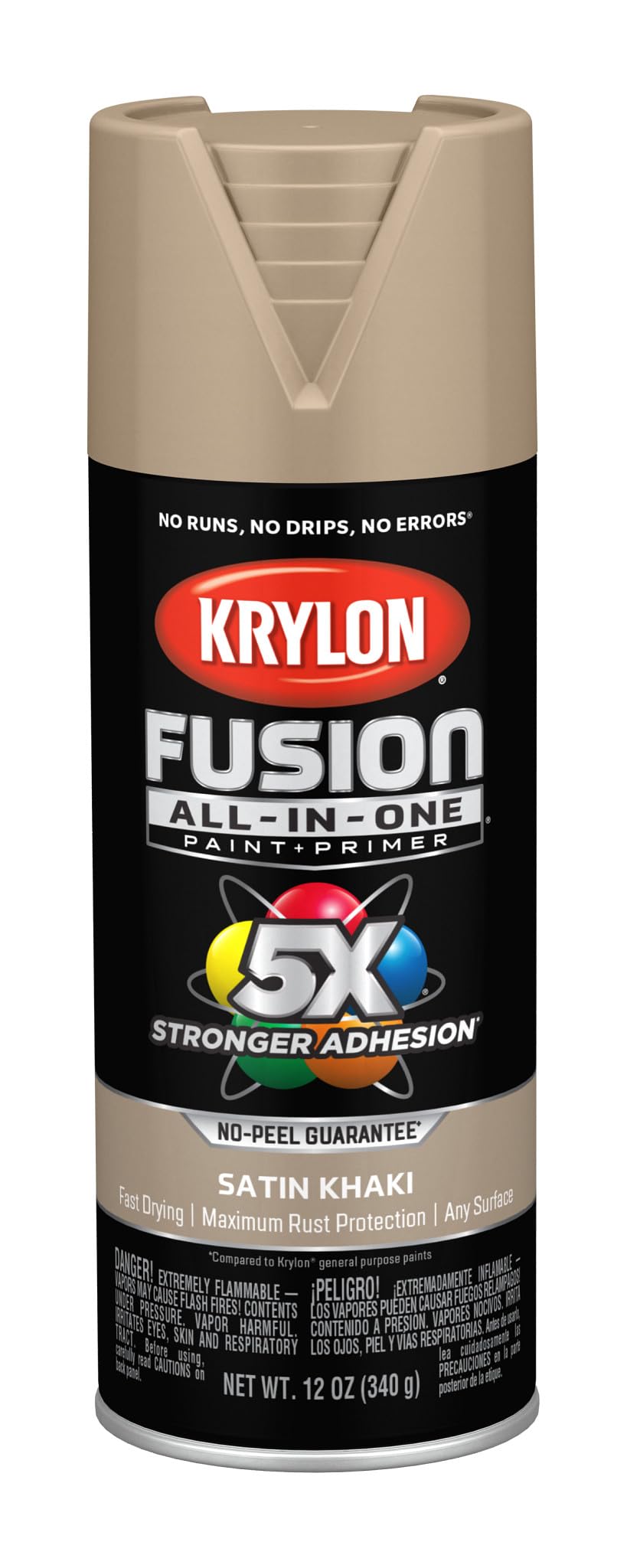 Krylon Fusion All-In-One Satin Spray Paint &amp; Primer, Khaki - 1 Each